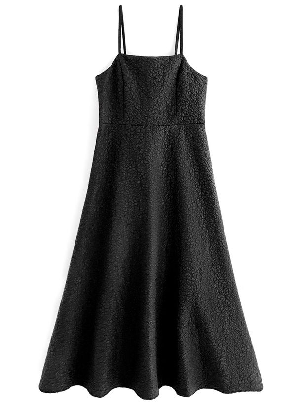 日本 GRL - 可愛後扭結泡泡袖吊帶裙-淺米杏 (F)