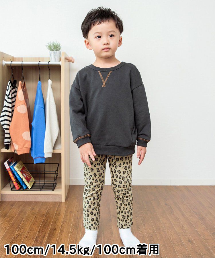 日本 BREEZE - 正反OK！圓領百搭長袖大學T-綠松石