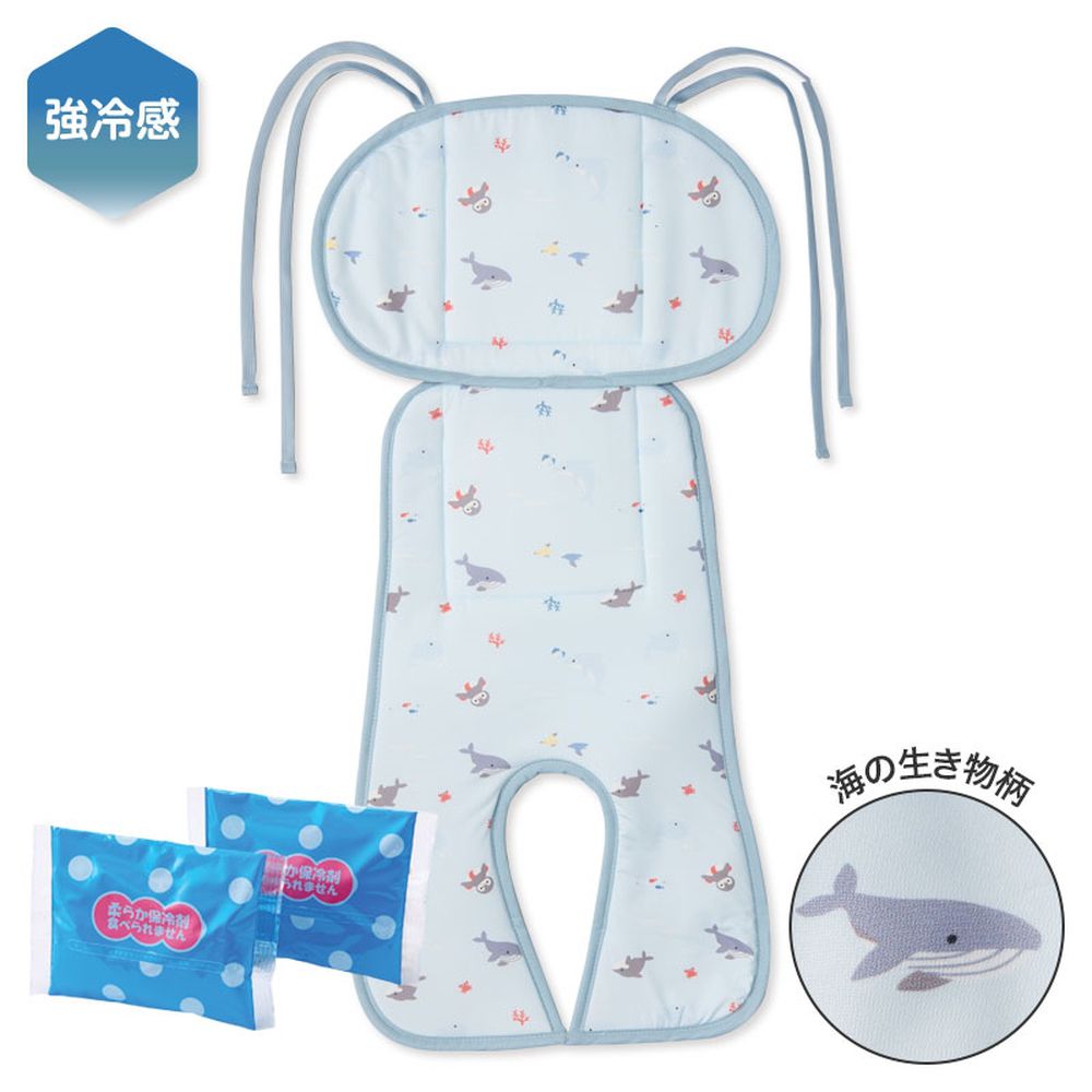 嬰兒推車用涼感墊-強冷感-淺藍色