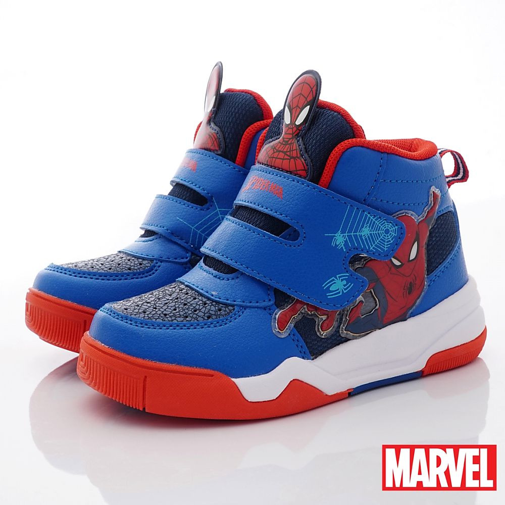 漫威MARVEL - 蜘蛛人高筒休閒鞋(中小童段)-運動鞋-藍