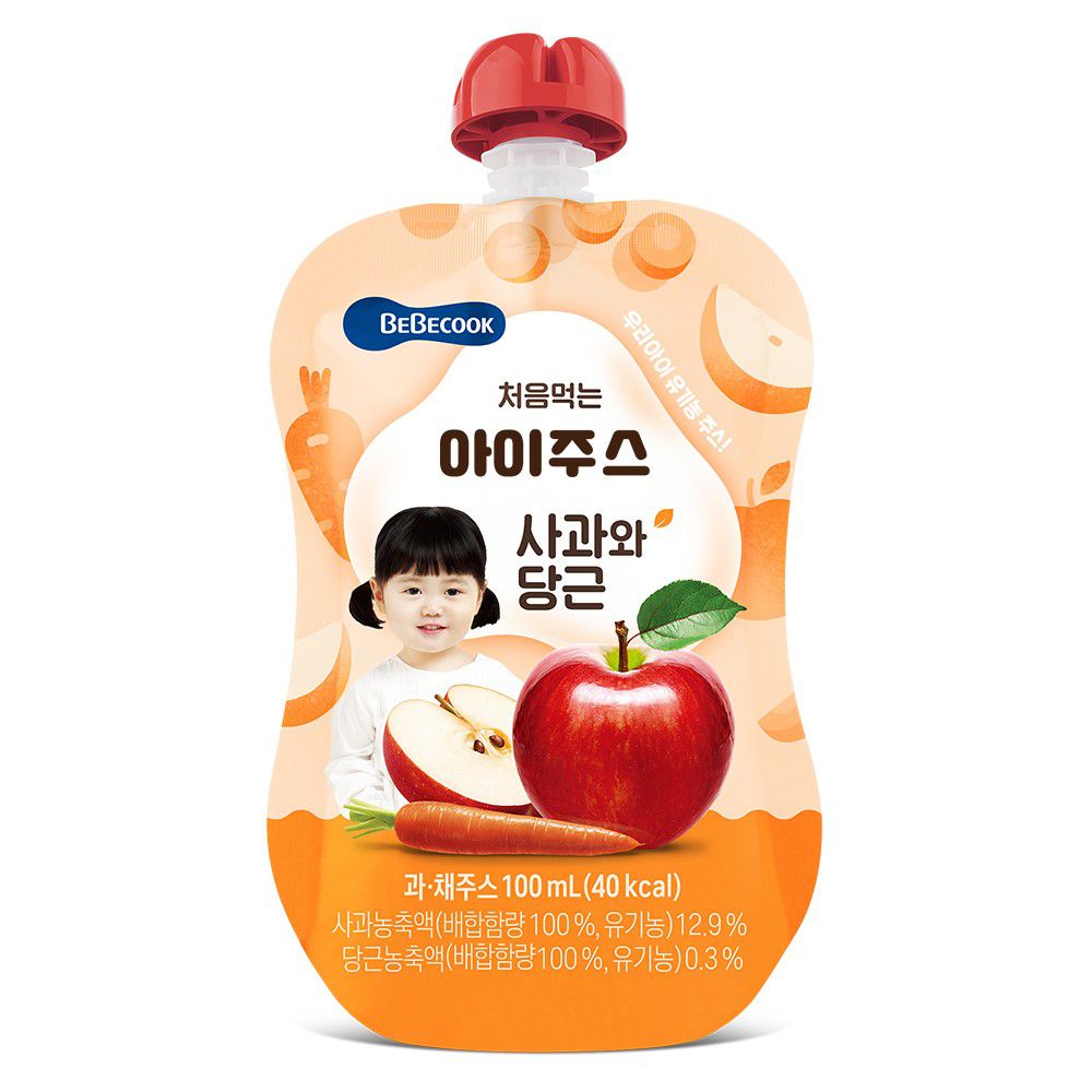 BEBECOOK 寶膳 - 嬰幼兒蘋果紅蘿蔔汁(7M+)-效期 2023/10/17-100ml