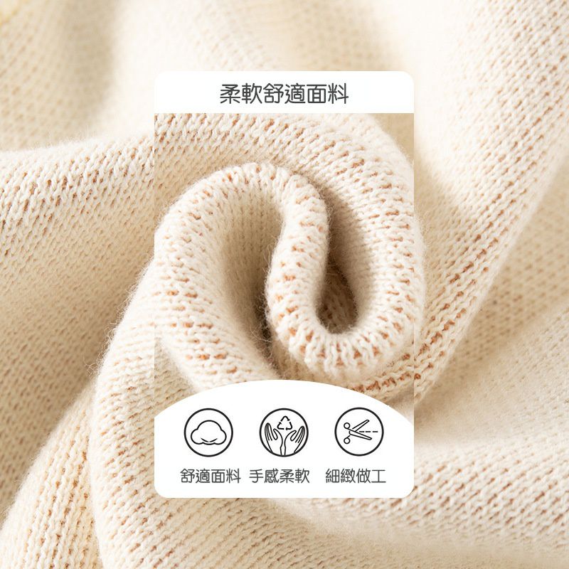 舒適V領百搭針織背心-Hey熊熊-藍色