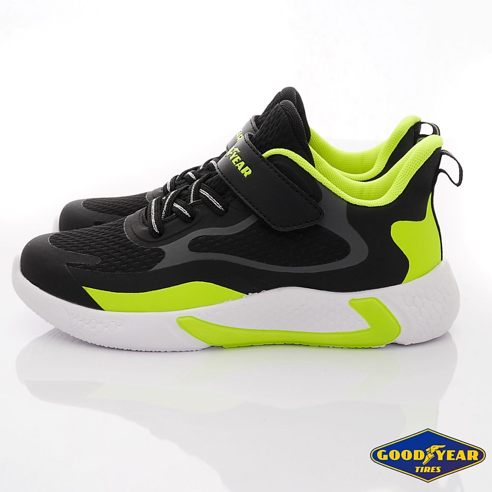 GOODYEAR - 固特異輕量慢跑童鞋(中大童段)-運動鞋-黑黃