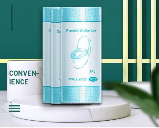 拋棄式單層加厚不織布馬桶坐墊套(10入組)-白色-14x137cm