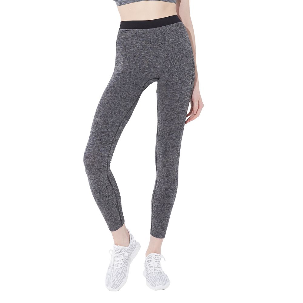 超彈力透氣肌動瑜珈褲-女款-麻灰 (FREE)