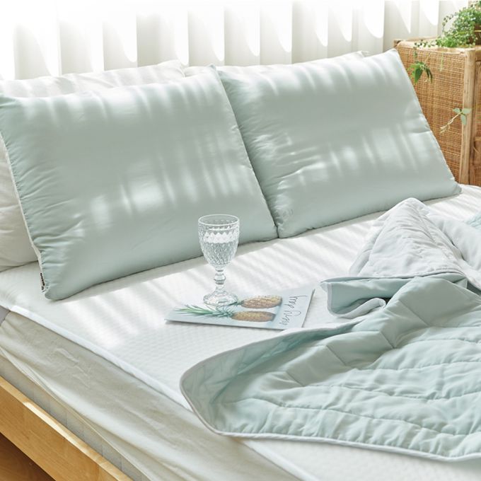 正韓Hello HiZoo - 極度冰涼 Sherbetcool 涼感造型抗菌防蟎雙面枕/涼感枕/護脊/護頸枕-薄荷綠