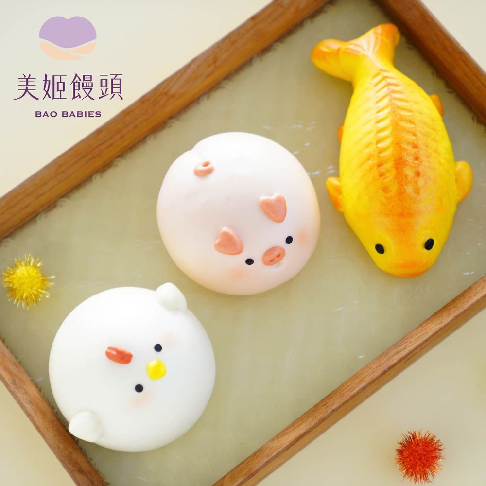 素三牲鮮乳造型饅頭-280g