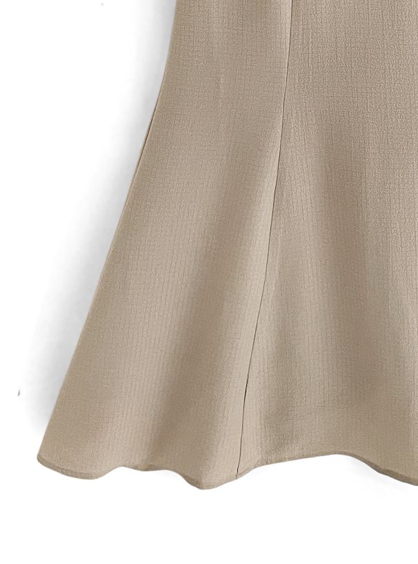 日本 GRL - 秘境之花綁帶開袖兩件式洋裝-淺卡其 (F)