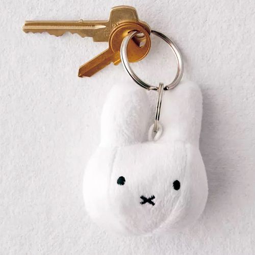 比利時AP設計 - Miffy 正版米菲兔大頭 絨毛鑰匙圈 娃娃吊飾 鑰匙圈-白