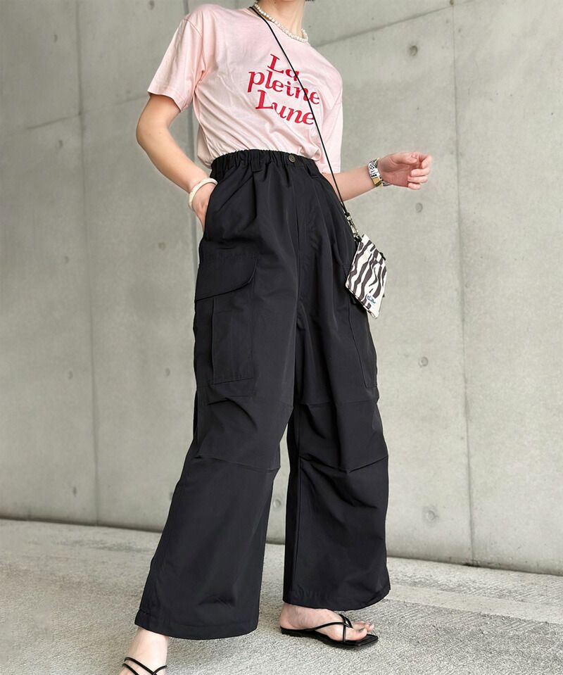 日本 Classical Elf - 美式休閒多口袋抽繩工裝褲-軍綠