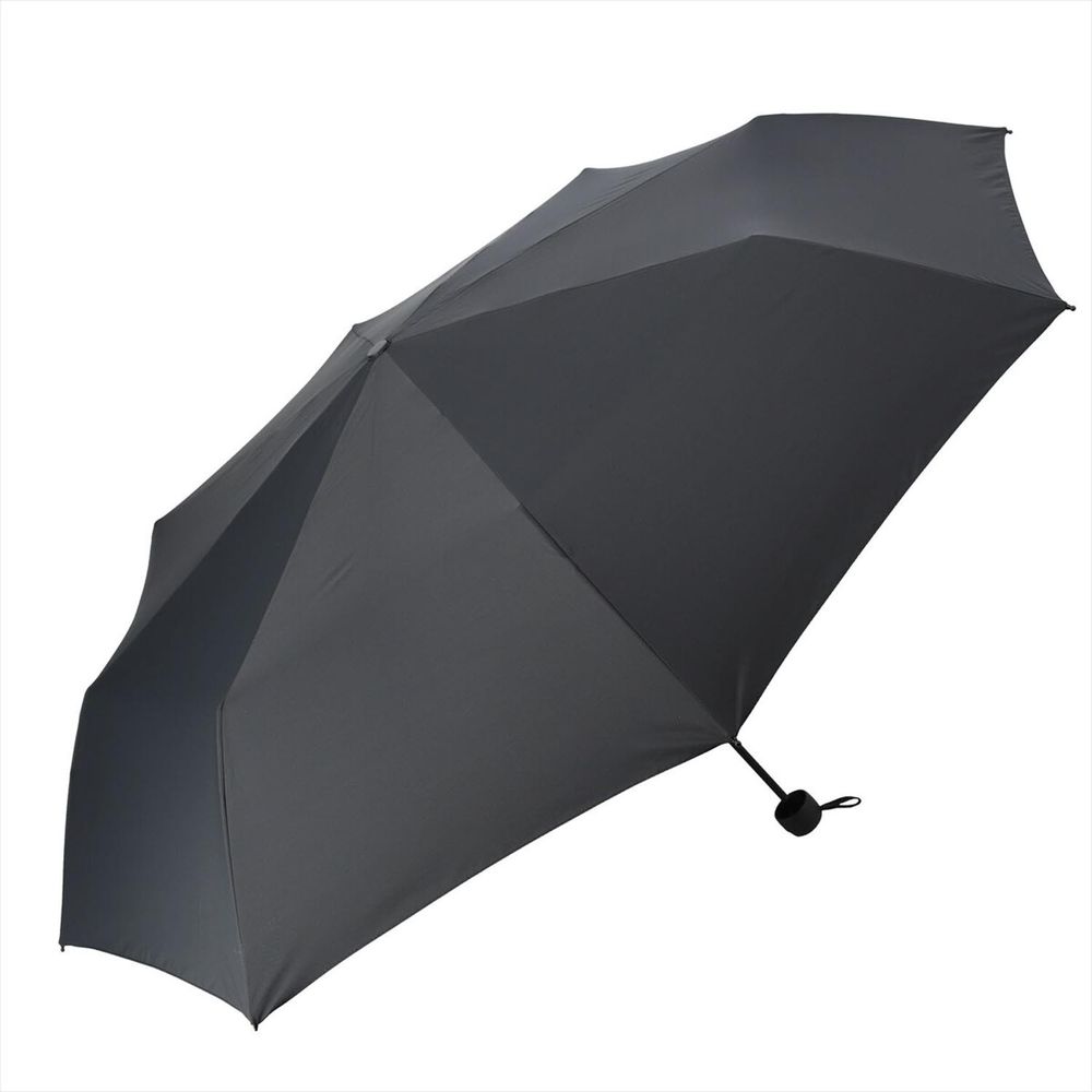 日本 nifty colors - 超撥水 抗UV輕量 晴雨兩用耐風折疊傘-素面-時尚黑 (直徑110cm/360g)-90.00%