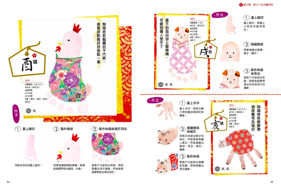 紀錄成長瞬間的親子手印畫