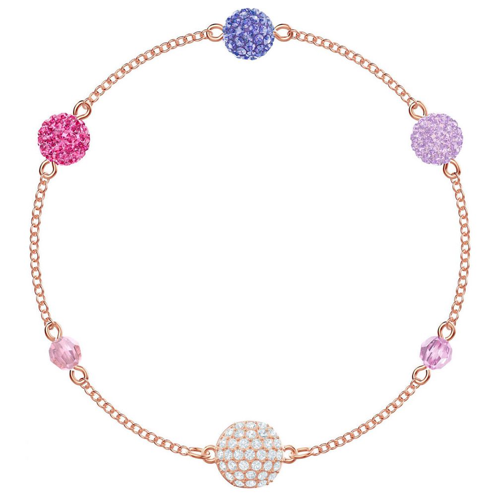 球形鑲鑽磁吸手環 (粉藍紫)