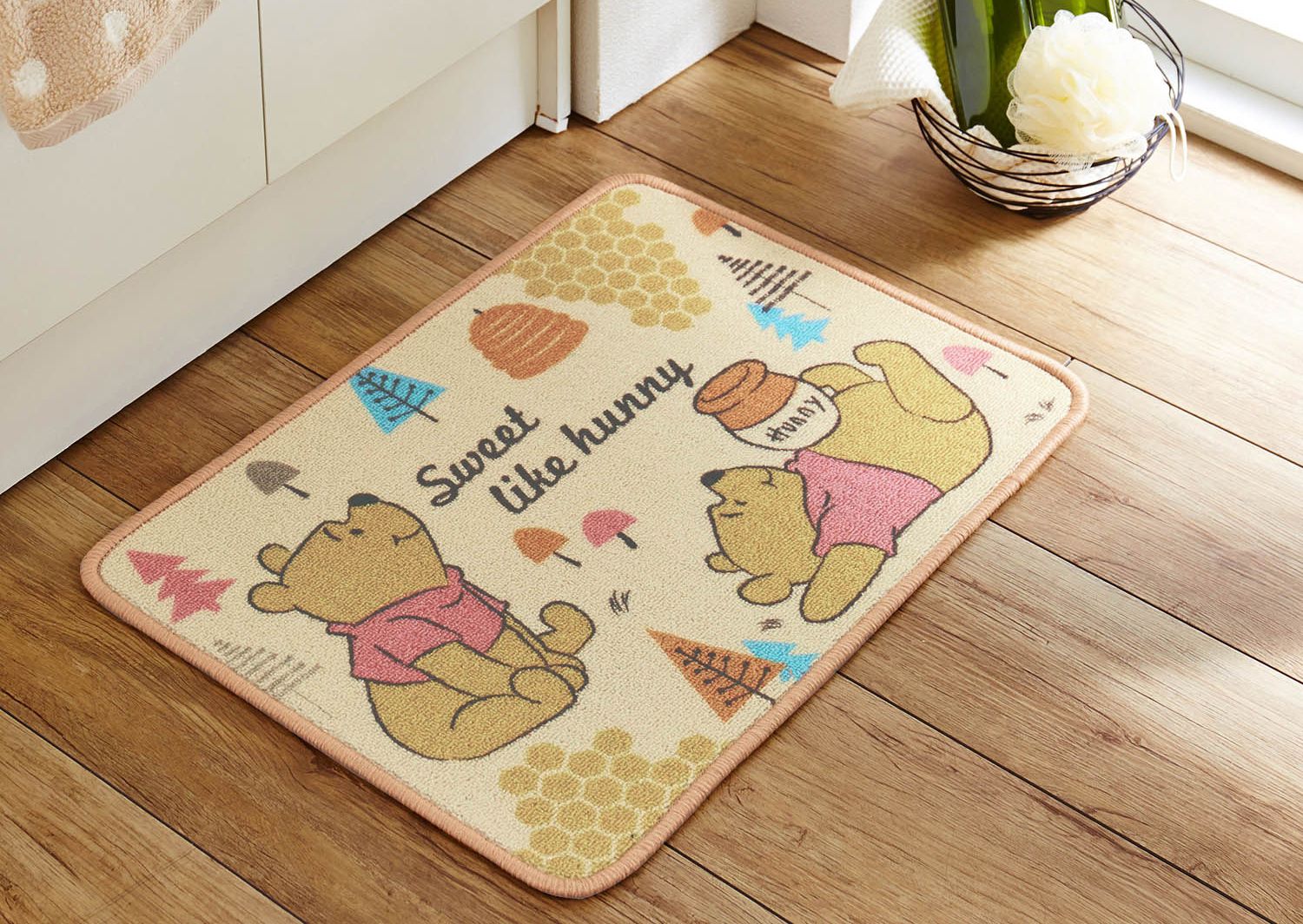 日本千趣會 - mini labo 去泥污腳踏墊-法蘭西花朵-藍綠