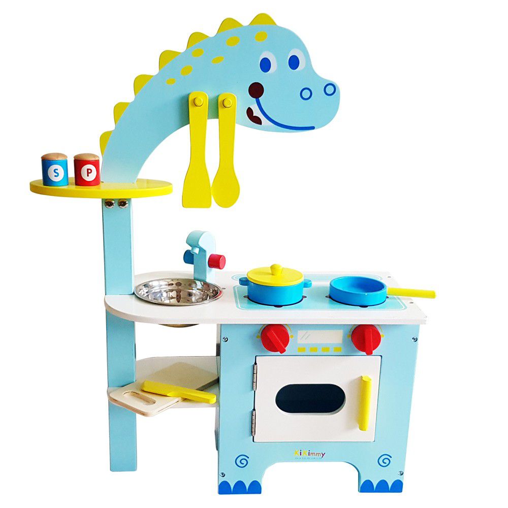 Kikimmy - 恐龍木製廚房玩具-55.7x22x69.5cm