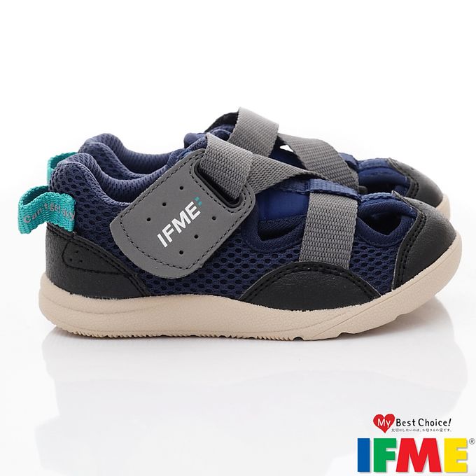 日本IFME - 護趾運動水涼鞋-IF20-332512軍藍(小童段)-水涼鞋-軍藍