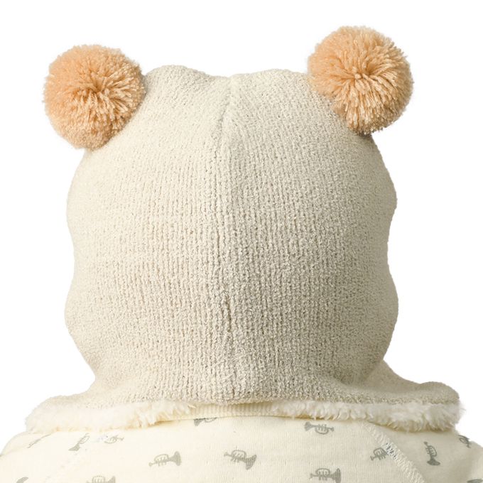 akachan honpo - 小耳朵柔軟冬帽-內裡刷毛-灰色