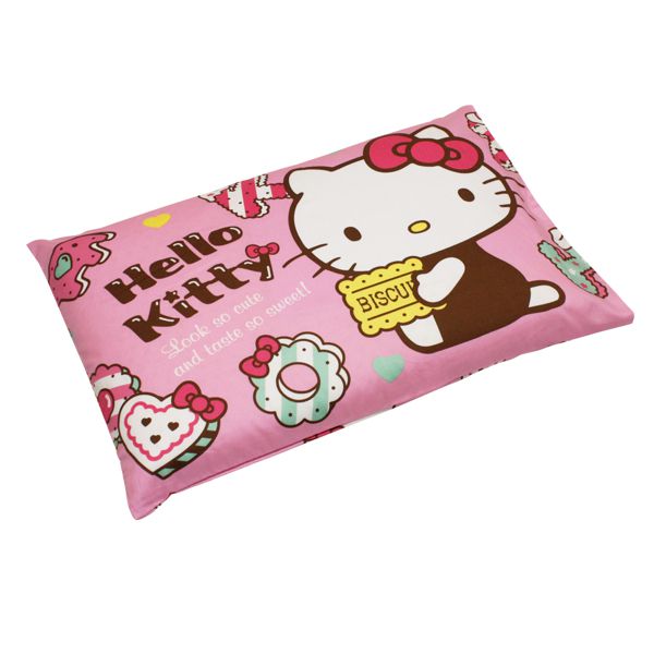 鴻宇 HongYew - Hello Kitty兒童標準型乳膠枕-繽紛甜心-粉 (35x50x9 cm)