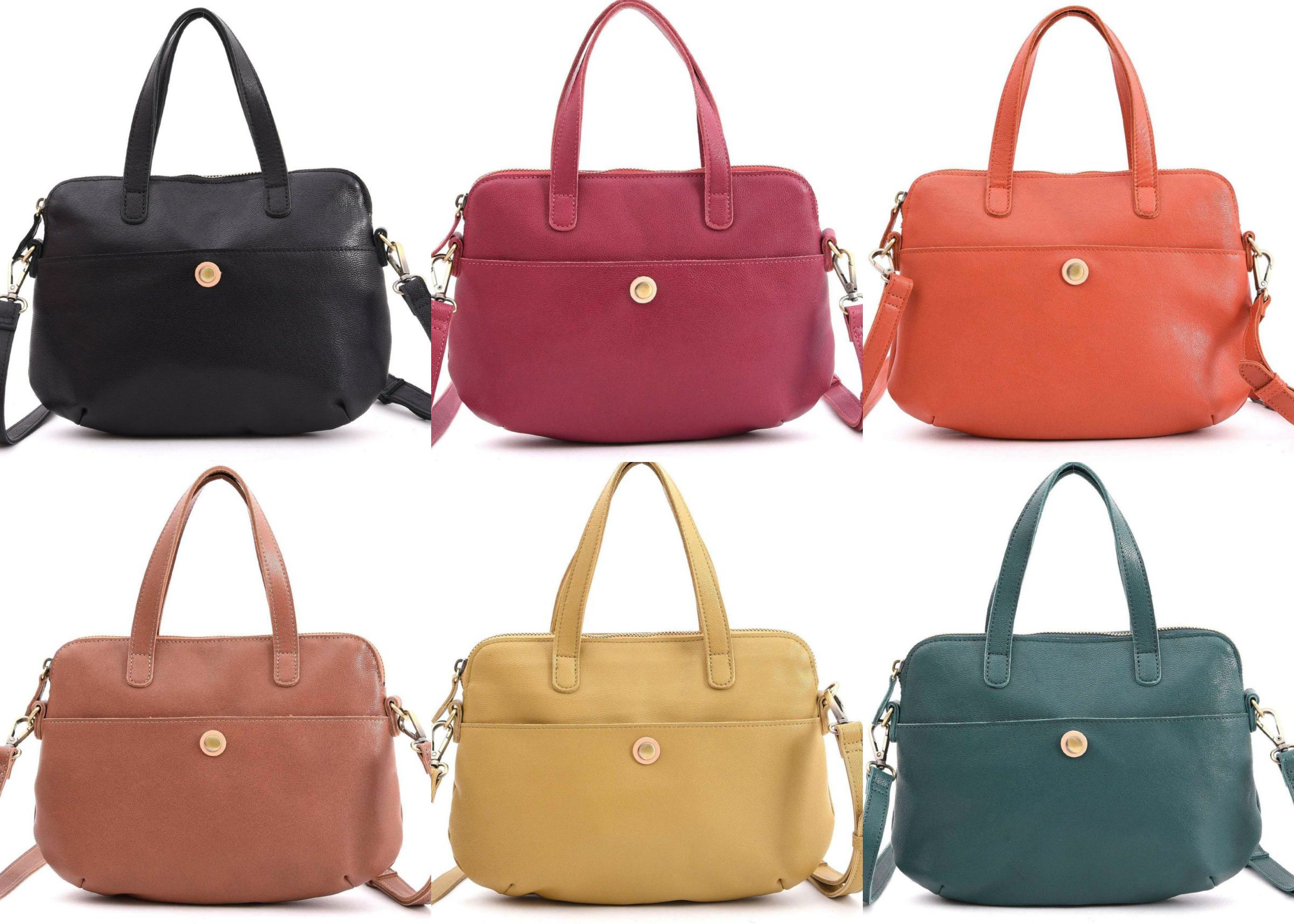 日本 COOCO - 2way真皮托特包/手提包/側背包-藍綠