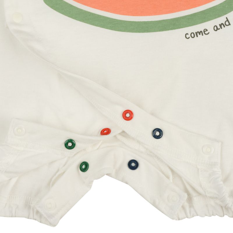 akachan honpo - 短袖兔裝-不露肚款-米白色 (50~60cm)