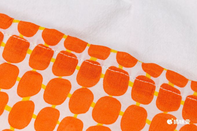 時尚幾何棉布小包/收納包-方形幾何-橘色 (27x18x5cm)