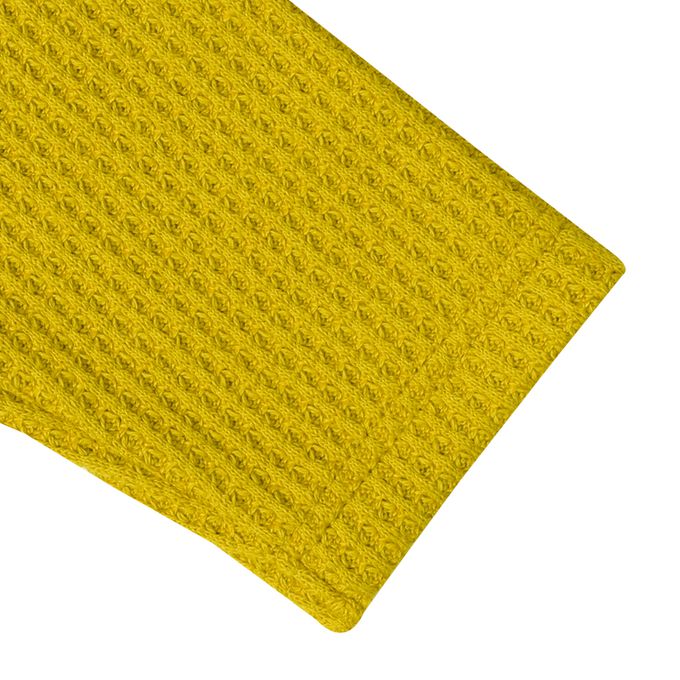 akachan honpo - 長袖裏起毛華夫格T恤-撞色袖-深藍色