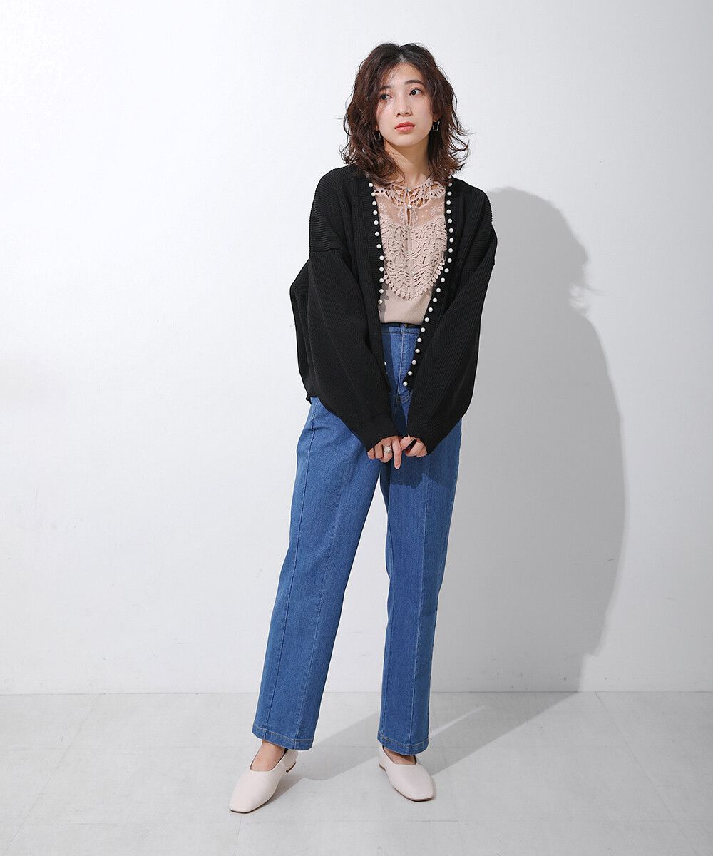 日本 Bab - 蕾絲拼接無袖上衣/大內搭背心-白