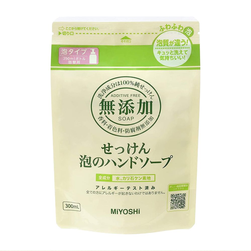 日本 MIYOSHI 無添加 - 無添加泡沫洗手乳補充包-300ml