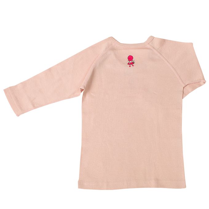 akachan honpo - ah長袖圓領上衣2件組-穿衣練習-粉紅色