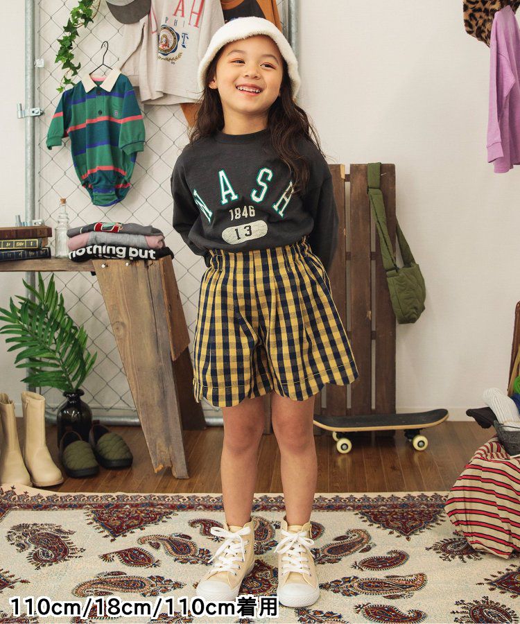 日本 BREEZE - 俏麗扇形邊鬆緊短褲-斑點-黑