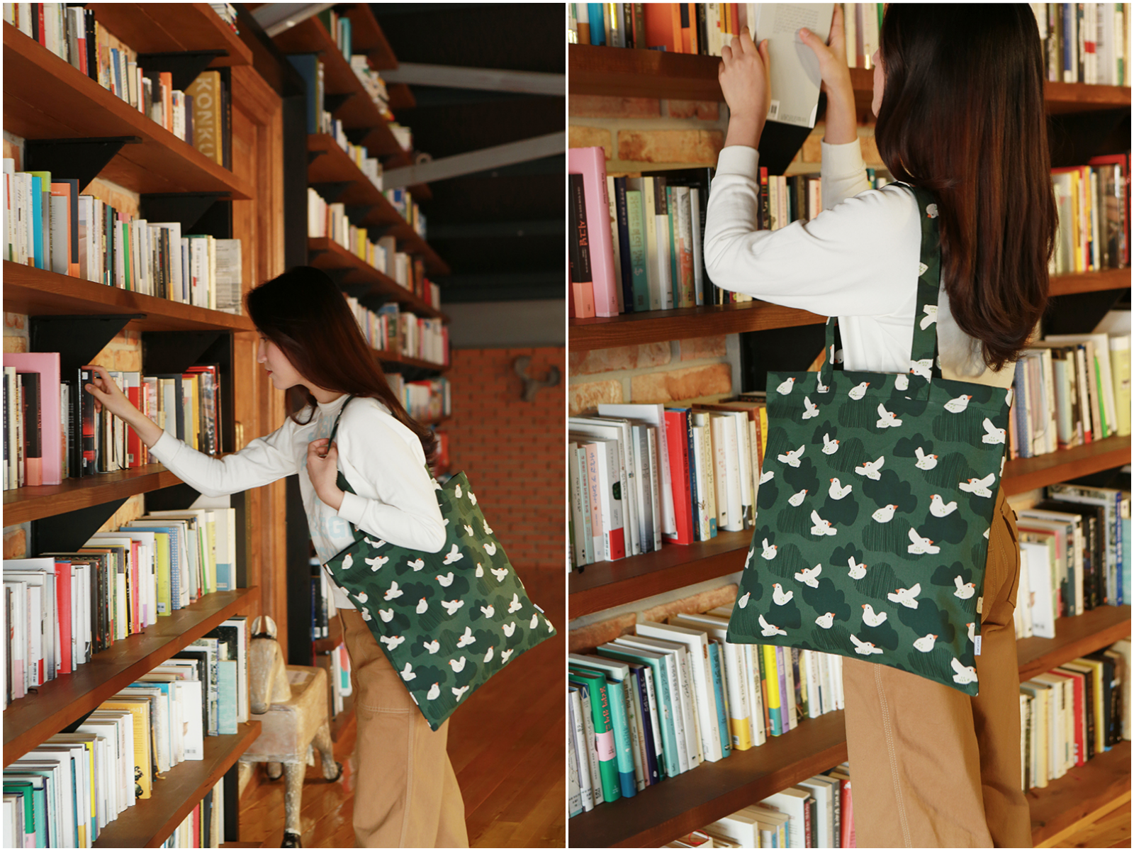 韓國製 - 牛津布環保袋/購物袋-花花世界 (41X43cm)