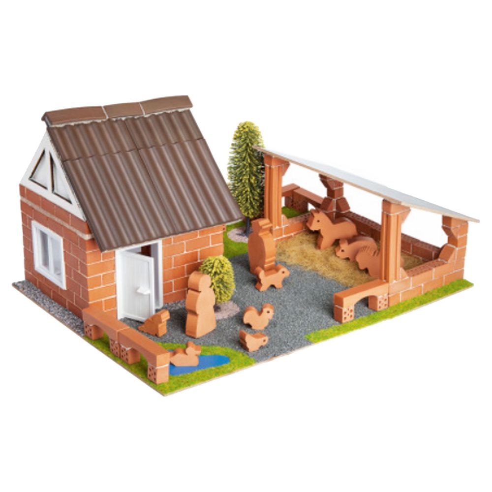 德國 teifoc - 【最後現貨】益智磚塊建築玩具-造型農場-TEI4600
