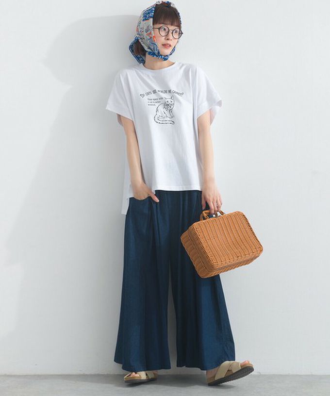 日本 Lupilien - 16OE天竺棉 貓咪印花短袖上衣-炭灰