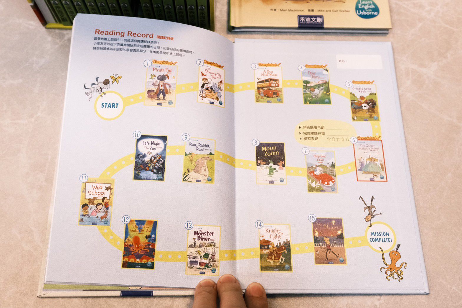 英國Usborne聯合發行【My Very First Reading with Usborne 英文學習繪本套書(15本)】(書盒裝、附CD、導讀手冊、字卡)