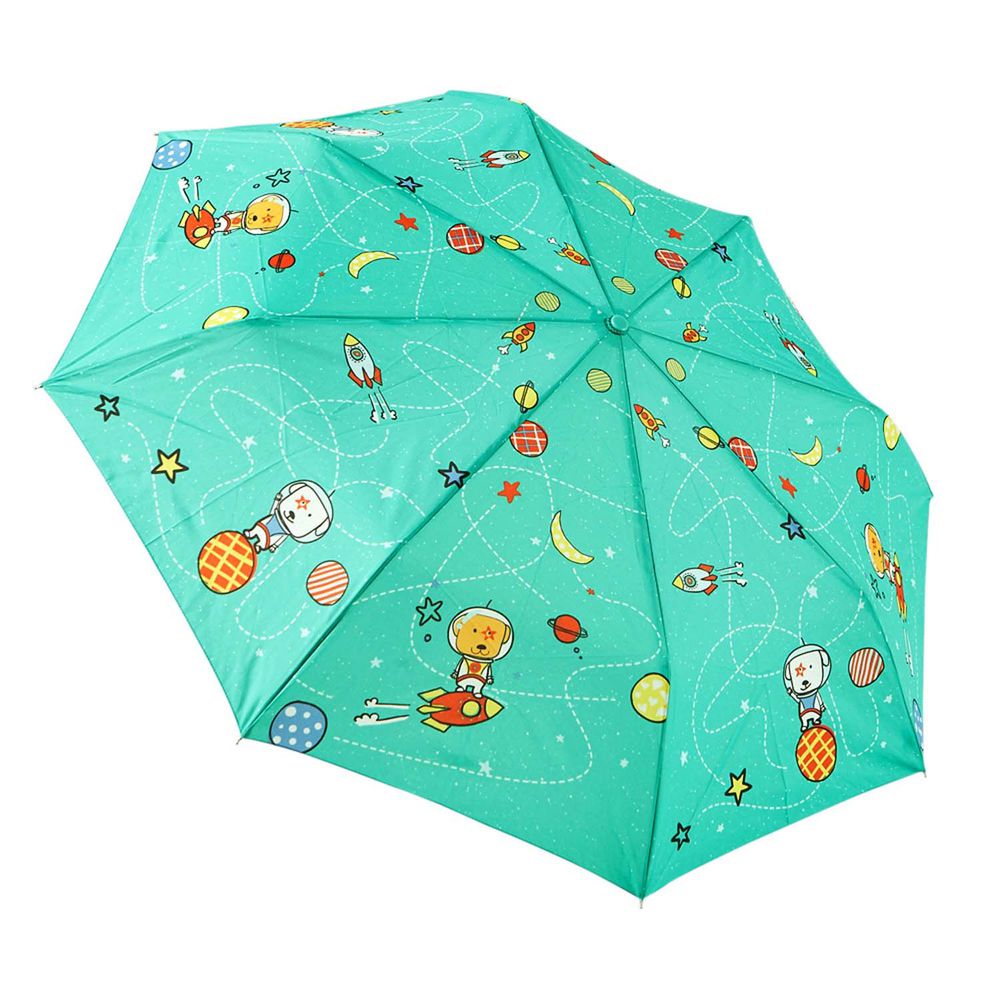 Rainstory - 抗UV隨身自動傘-火箭狗狗(青)-自動開收傘