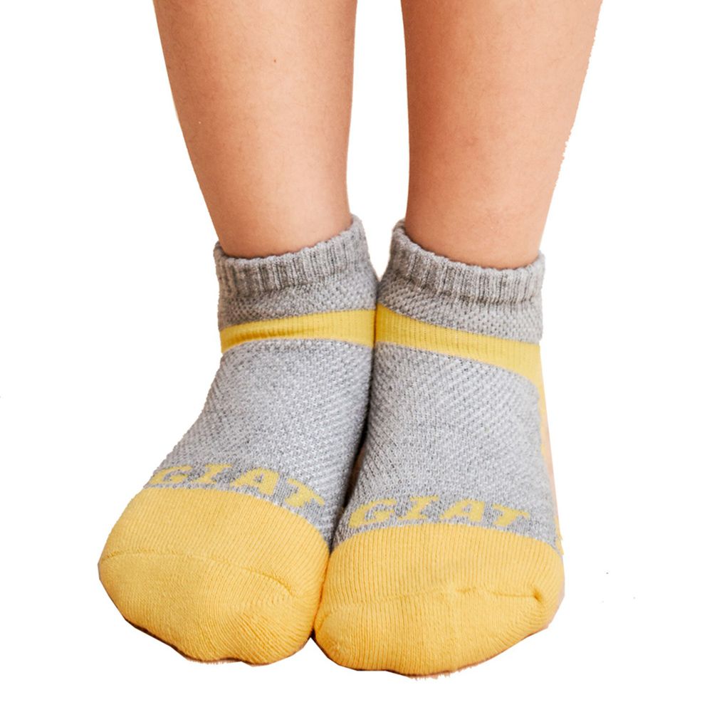 GIAT - 類繃機能萊卡運動襪-兒童款-能量黃