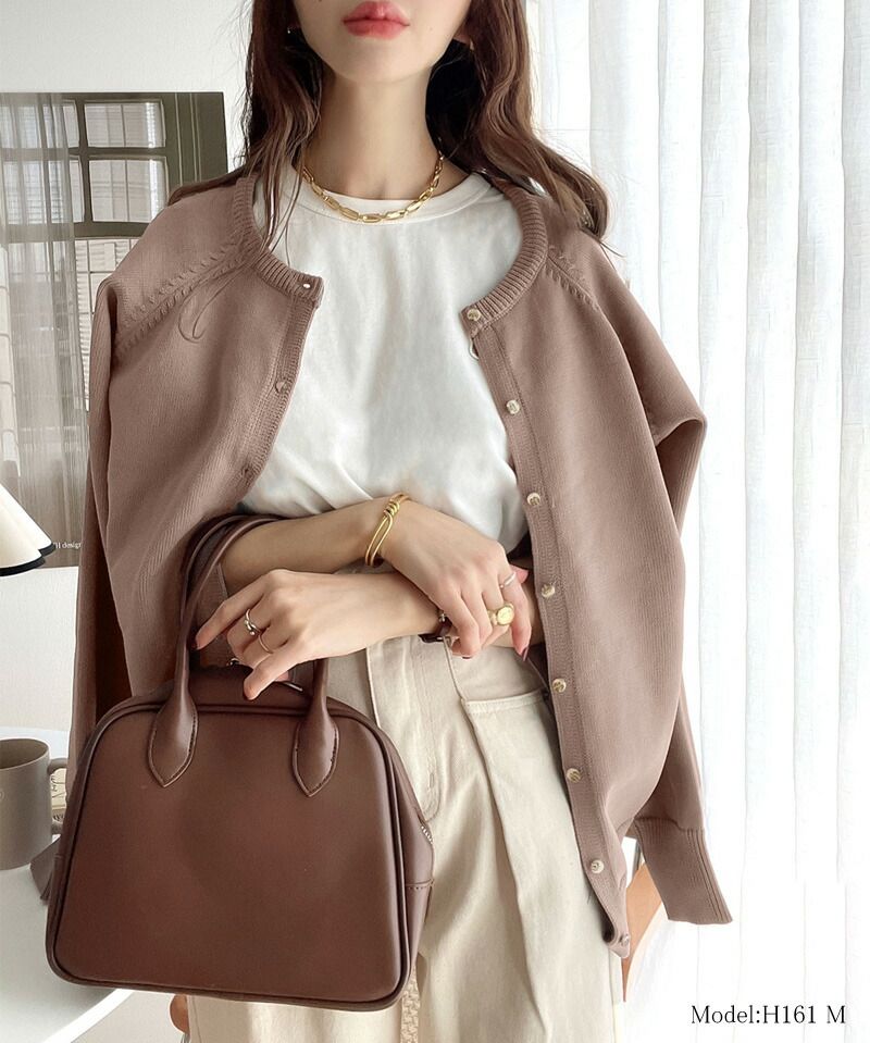 日本 Classical Elf - [必收款] 2WAY輕量百搭薄針織外套-果綠