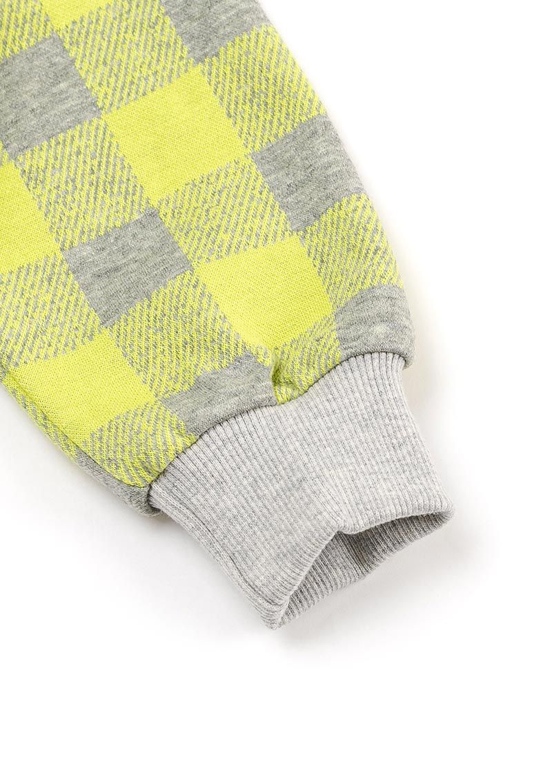 韓國 OZKIZ - 棋盤格單排釦針織小外套