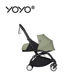 Stokke - YOYO² 法國 0+ 推車組合(含車架)-黑色車架+橄欖綠