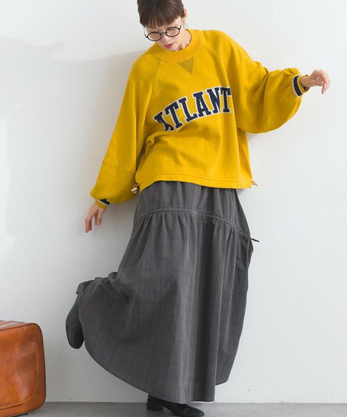 日本 Lupilien - 明亮撞色學院風抽繩針織上衣-海軍藍