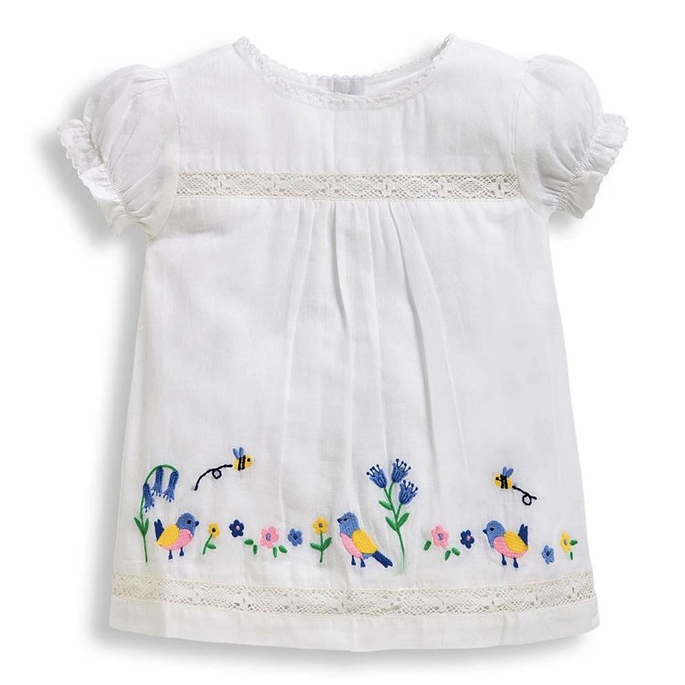 英國 JoJo Maman BeBe - 超優質嬰幼兒/兒童100% 純棉短袖上衣-蜜蜂採蜜