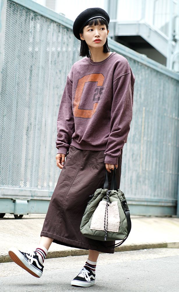 日本 zootie - 防風激暖系列 保暖刷毛長裙-杏