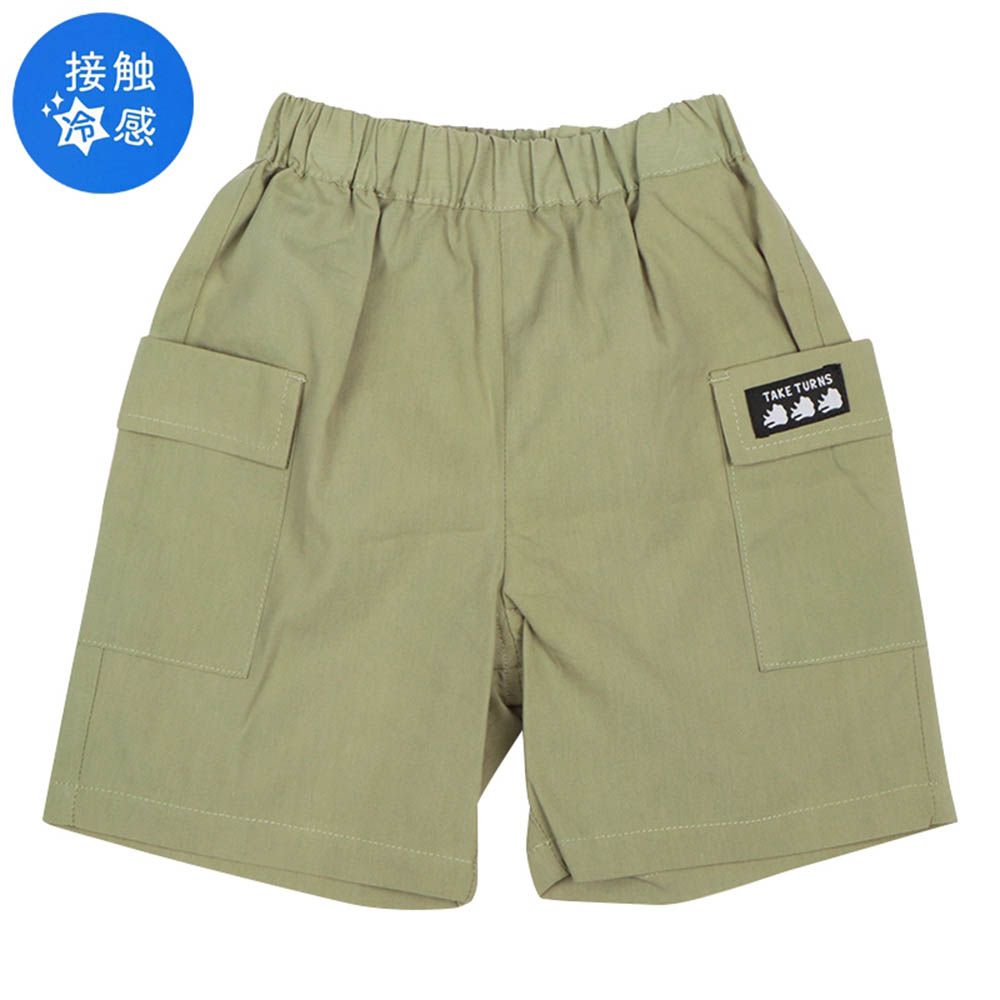 涼感工作短褲-軍綠色