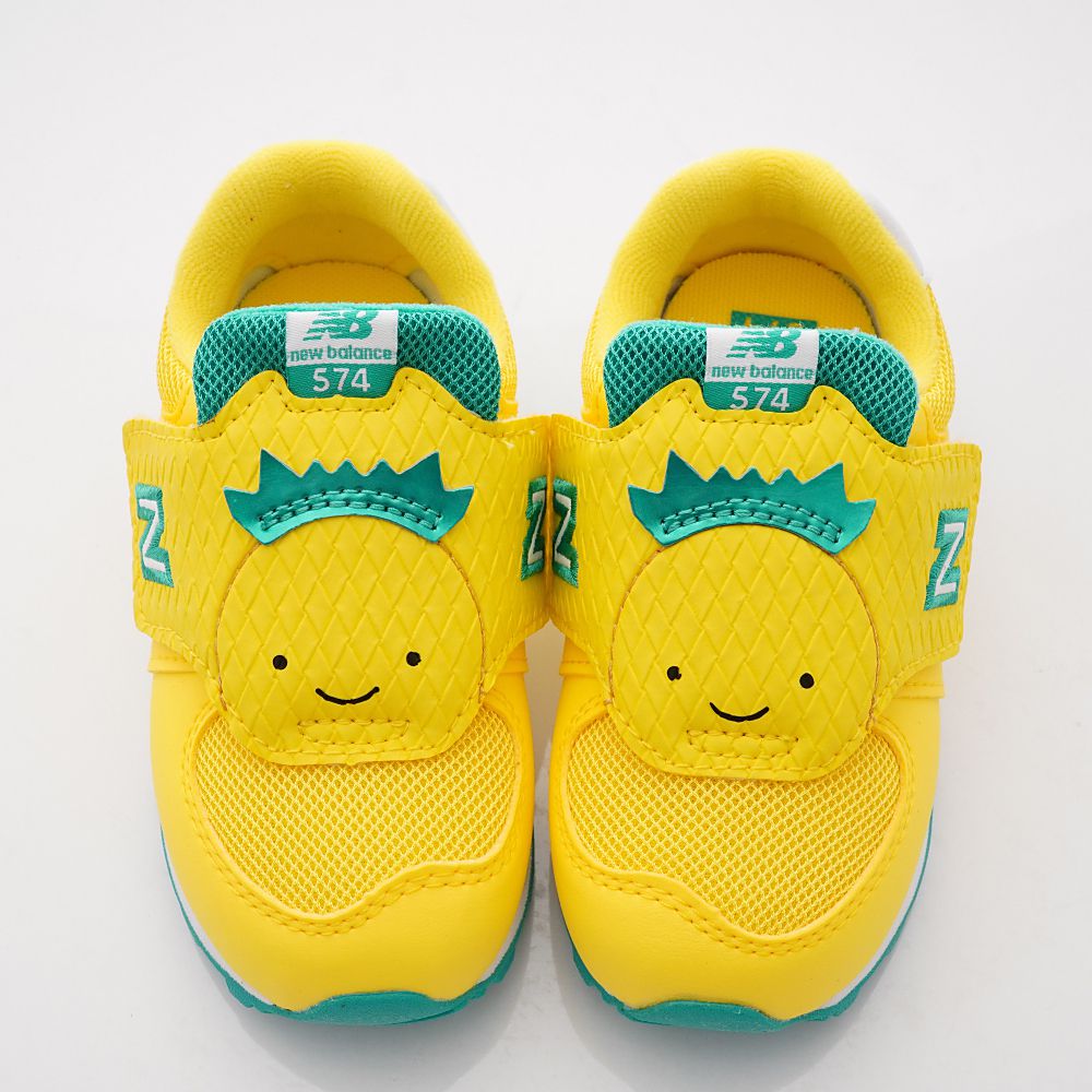 New Balance - 復古透氣慢跑鳳梨鞋款574FRC系列(小童段)-黃