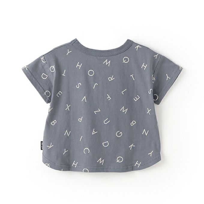 日本 petit main - [低價]接觸冷感 滿版印花短袖上衣-恐龍-橘紫