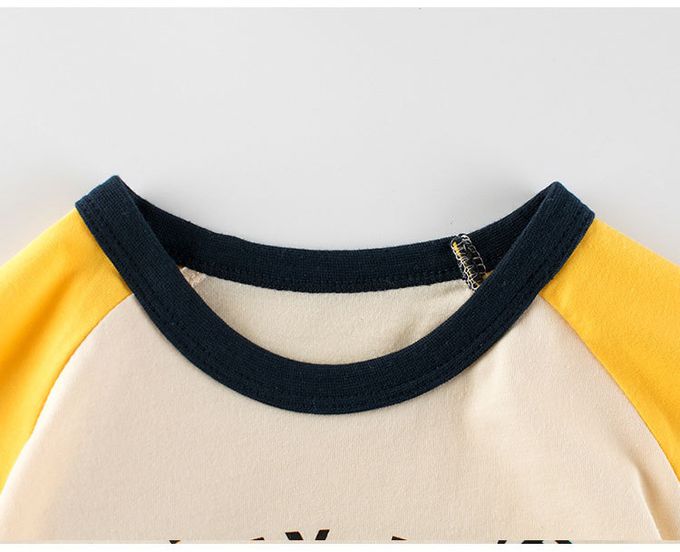 短袖棉T-10號選手-杏+黃