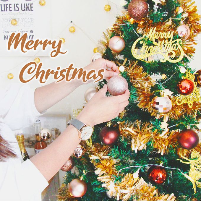 TROMSO - 豪華松針下雪聖誕樹-布朗玫瑰金 (150cm)