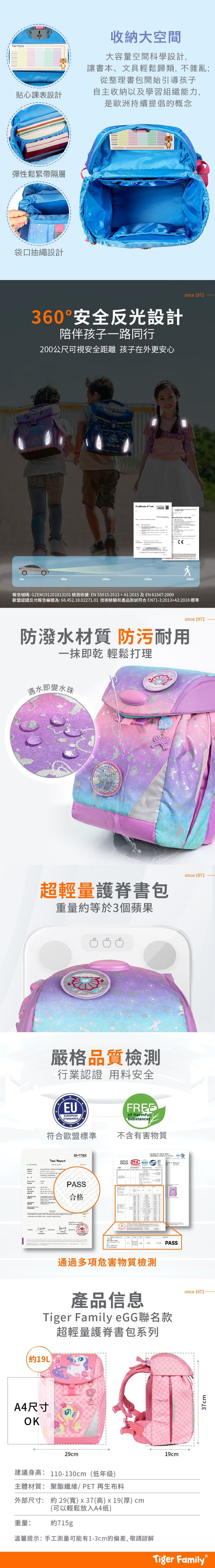 19公升大容量、180度大開口設計，重量不到一公斤，防潑水材質，抗汙耐用好清潔