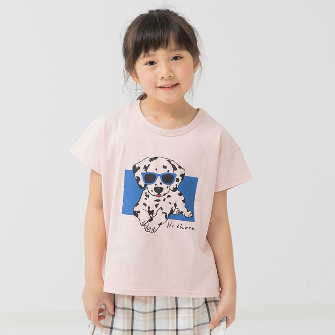 日本 Chil2 - 100%棉 印花柔軟短袖上衣-法鬥滑板-奶油白