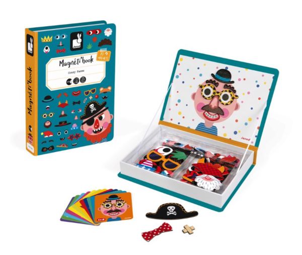 法國Janod - 【熱賣】磁鐵遊戲書-有趣的臉